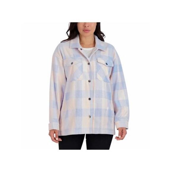 HFX Blue and Pink Shirt Jacket Shacket Small - Picture 2 of 11